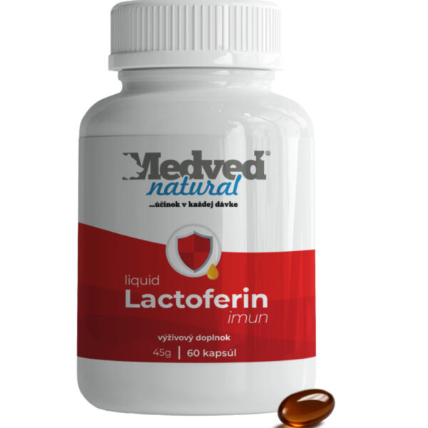 LACTOFERIN imun liquid , prebiotikum, (Medveď natural), 60 kapsúl