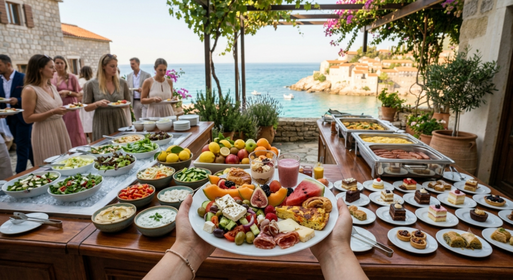 hotelový all inclusive bufet